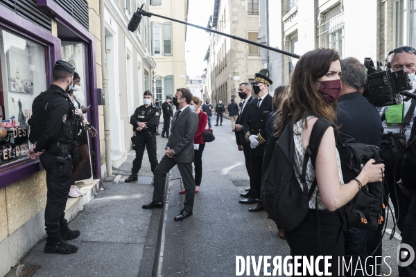 Déplacement d Emmanuel Macron dans la Drome.