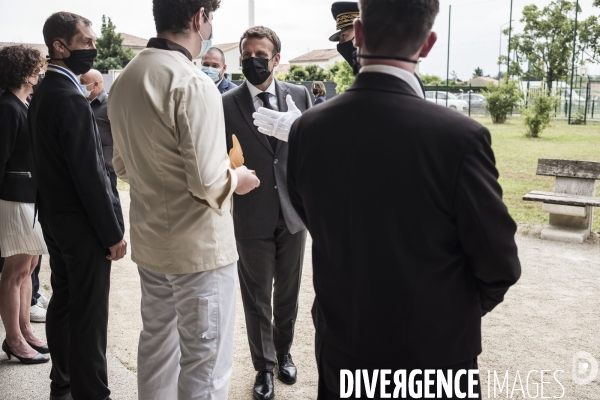 Déplacement d Emmanuel Macron dans la Drome.
