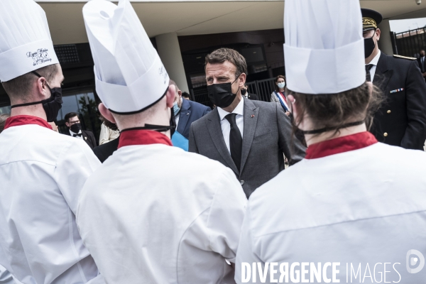 Déplacement d Emmanuel Macron dans la Drome.