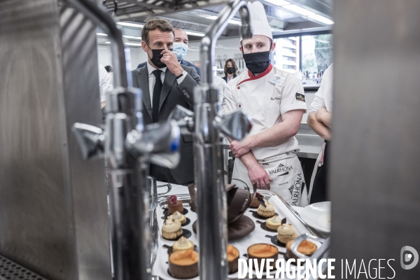 Déplacement d Emmanuel Macron dans la Drome.