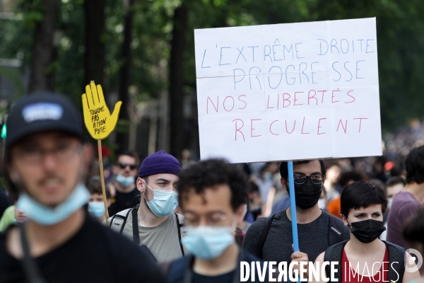 Paris, Marche des libertes Juin 2021