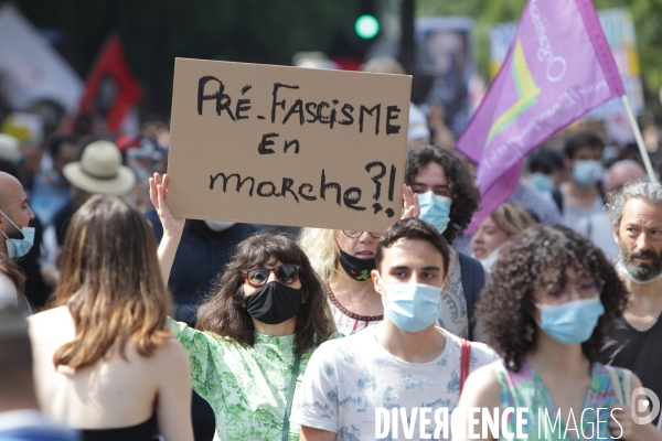 Paris, Marche des libertes Juin 2021