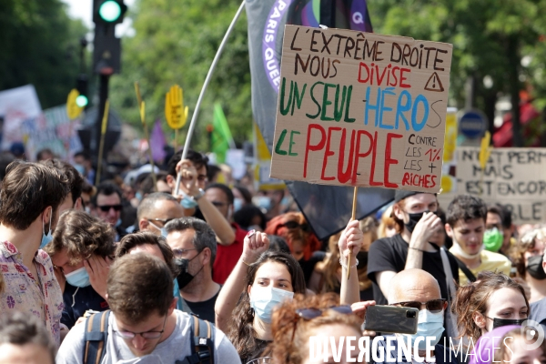 Paris, Marche des libertes Juin 2021