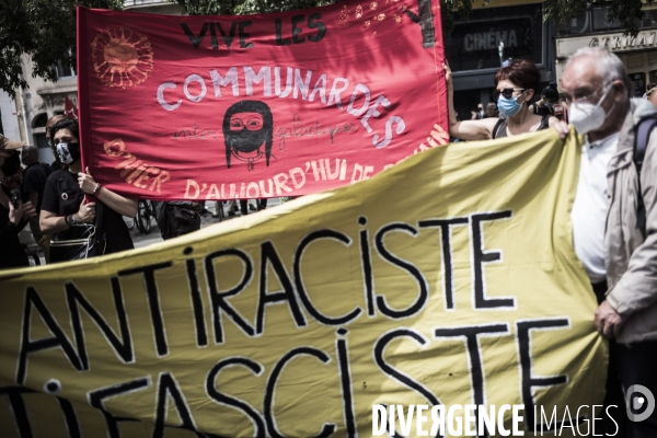 Marche des libertés contre les idées d extrême droite.