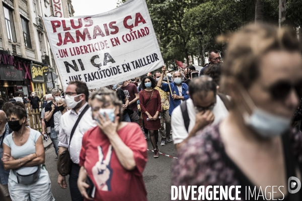 Marche des libertés contre les idées d extrême droite.