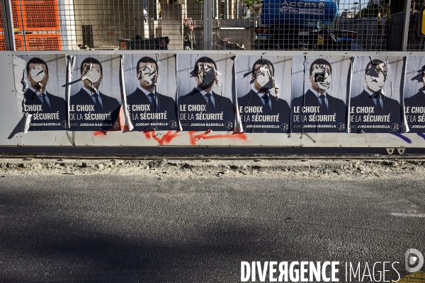 Affiches de campagne de Jordan Bardella