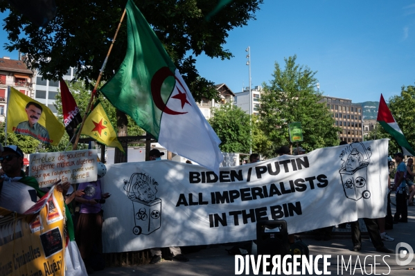Genève - Rassemblement contre le sommet Biden-Poutine