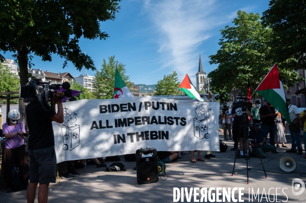 Genève - Rassemblement contre le sommet Biden-Poutine