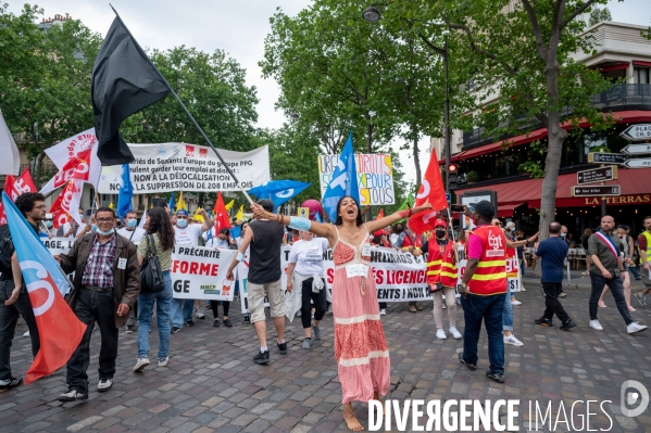 Manifestation contre les licenciements et la réfome des retraites