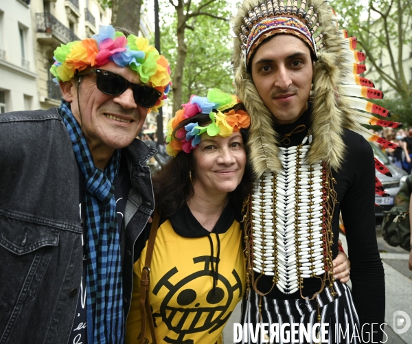 Portraits à la Marche des Fiertés 2021 à Paris. Pride March 2021 in Paris.