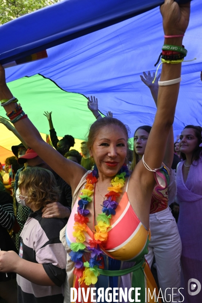 Marche des fiertés 2021 à Paris. Pride March 2021 in Paris.