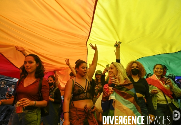 Marche des fiertés 2021 à Paris. Pride March 2021 in Paris.