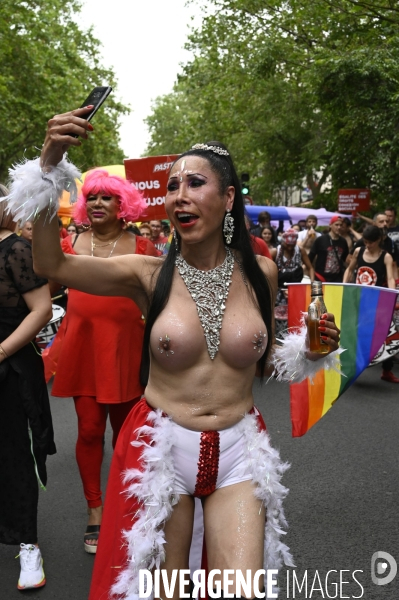 Marche des fiertés 2021 à Paris. Pride March 2021 in Paris.