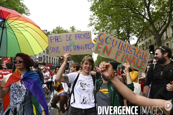 Marche des fiertés 2021 à Paris. Pride March 2021 in Paris.