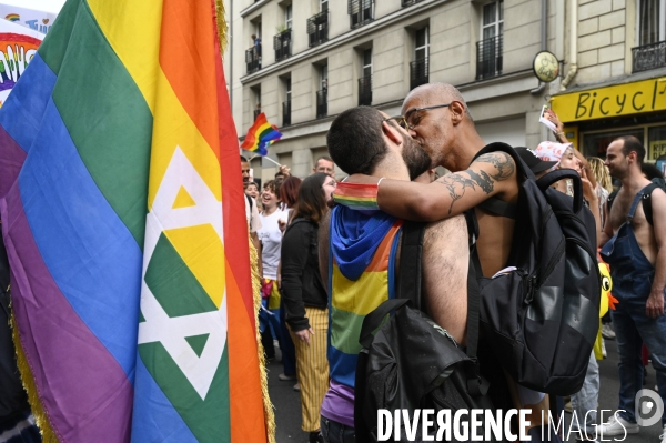 Marche des fiertés 2021 à Paris. Pride March 2021 in Paris.