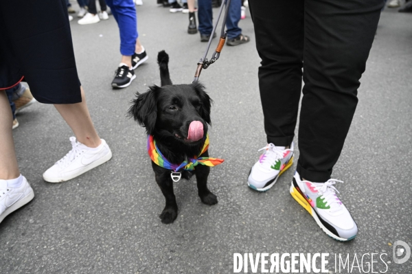 Marche des fiertés 2021 à Paris. Pride March 2021 in Paris.