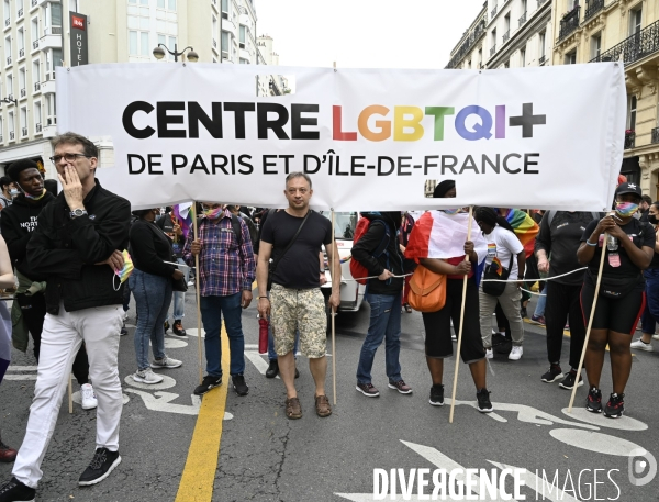 Marche des fiertés 2021 à Paris. Pride March 2021 in Paris.