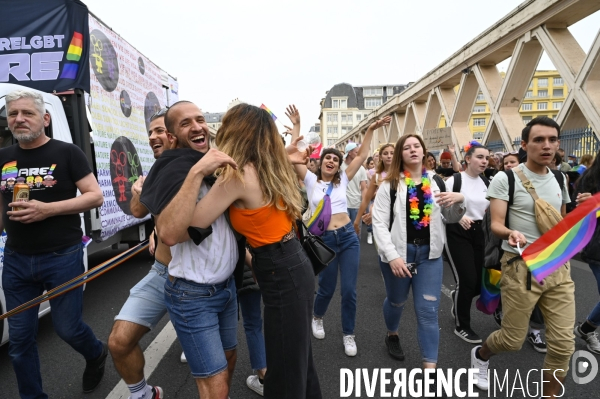 Marche des fiertés 2021 à Paris. Pride March 2021 in Paris.