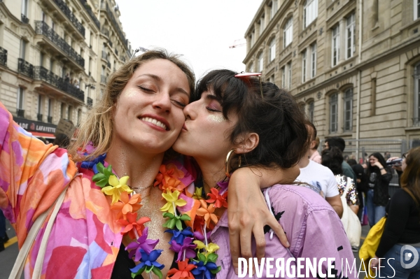 Marche des fiertés 2021 à Paris. Pride March 2021 in Paris.