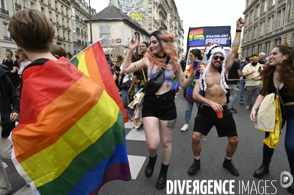 Marche des fiertés 2021 à Paris. Pride March 2021 in Paris.