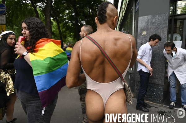 Marche des fiertés 2021 à Paris. Pride March 2021 in Paris.