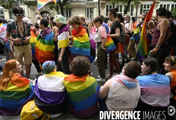 Marche des fiertés 2021 à Paris. Pride March 2021 in Paris.