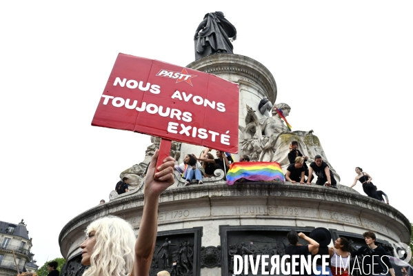 Marche des fiertés 2021 à Paris. Pride March 2021 in Paris.