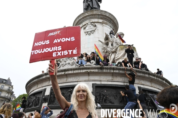 Marche des fiertés 2021 à Paris. Pride March 2021 in Paris.