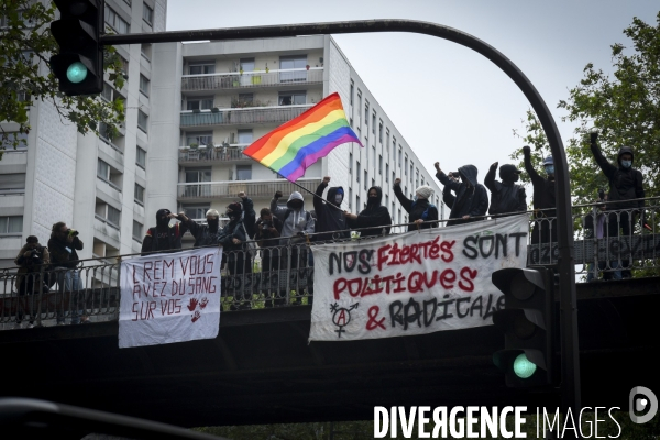 Marche des fiertés 2021 à Paris. Pride March 2021 in Paris.