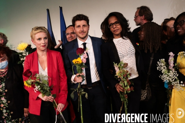 Julien bayou, clementine autain, audrey pulvar, meeting a la bellevilloise