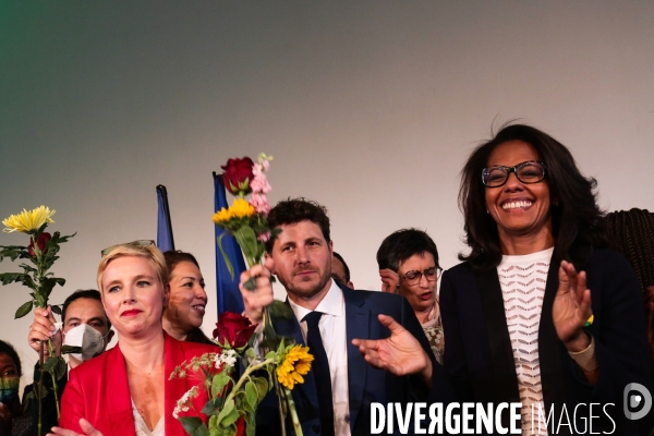 Julien bayou, clementine autain, audrey pulvar, meeting a la bellevilloise