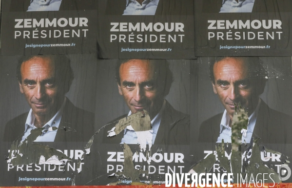 Campagne d affichage zemmour president a paris