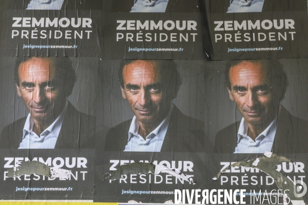 Campagne d affichage zemmour president a paris