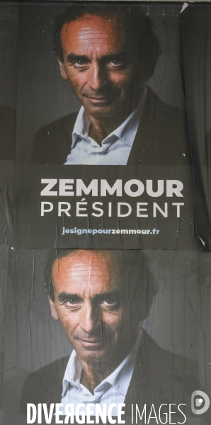 Campagne d affichage zemmour president a paris