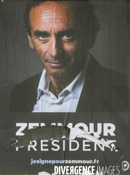 Campagne d affichage zemmour president a paris