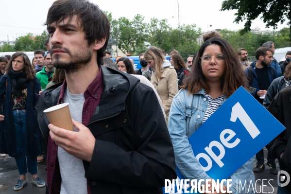 Manifestation de soutien aux journalistes d Europe 1.