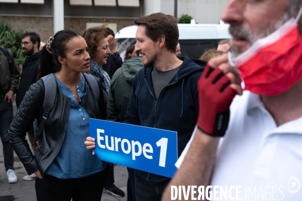 Manifestation de soutien aux journalistes d Europe 1.