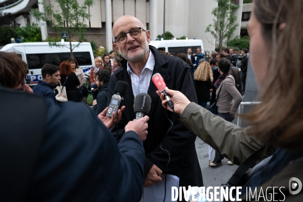 Manifestation de soutien aux journalistes d Europe 1.