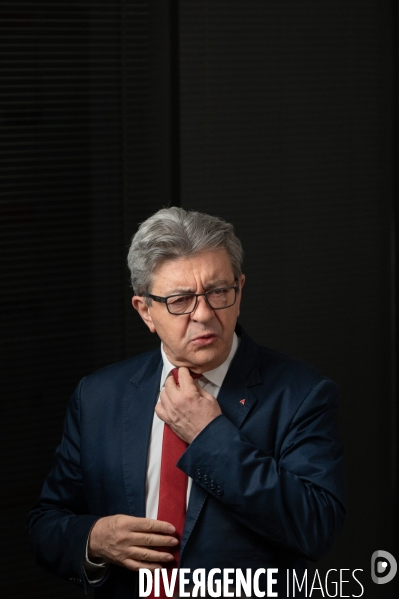 Conférence de presse de Jean-Luc Mélenchon.