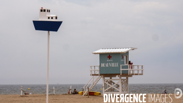 Plage de Deauville,illustration