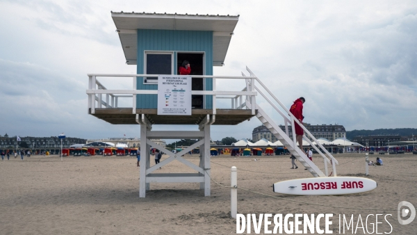 Plage de Deauville,illustration