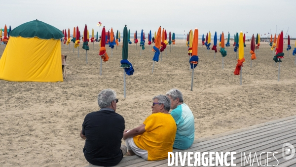 Plage de Deauville,illustration