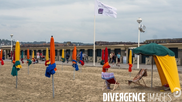 Plage de Deauville,illustration