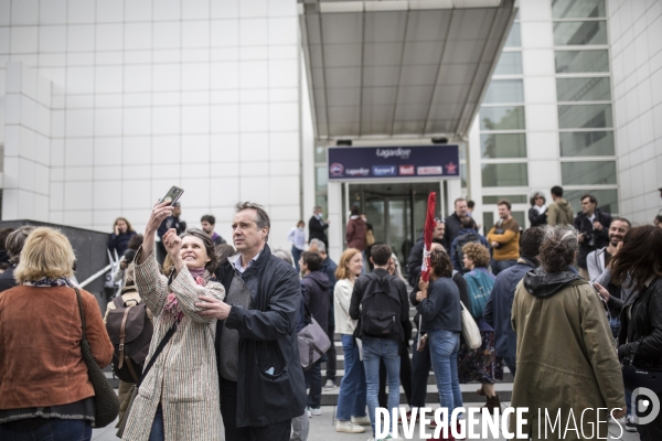 Manifestation devant Europe 1