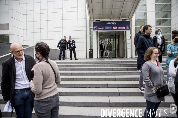 Manifestation devant Europe 1