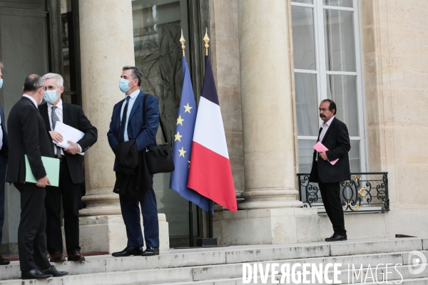 Les partenaires sociaux a l elysee