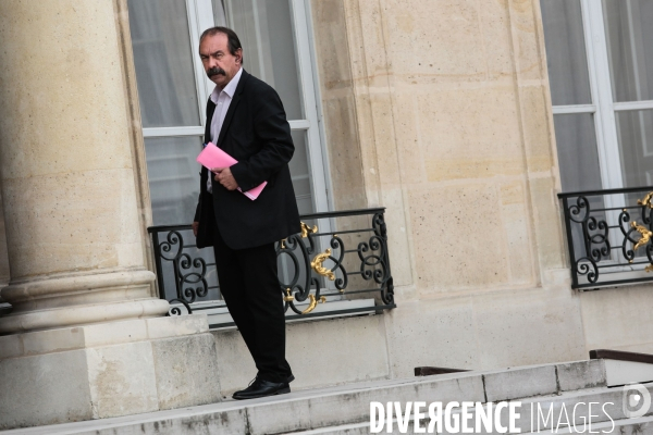 Les partenaires sociaux a l elysee