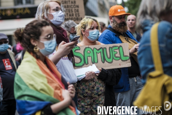 Rassemblent LGBT en hommage Samuel Luiz
