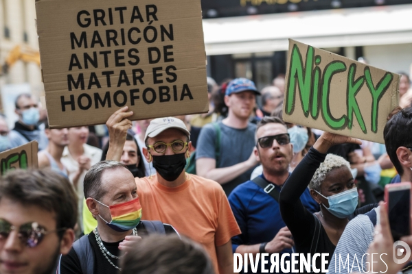 Rassemblent LGBT en hommage Samuel Luiz