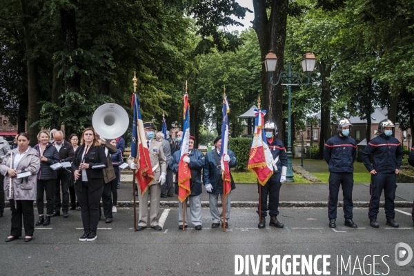 Defile et ceremonies du 14 juillet 2021 a Avesnes-sur-Helpe
